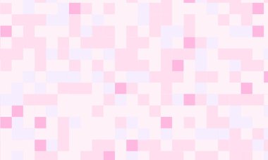 Soyut kare pikselli mozaik pembe arka plan geometrik dikişsiz desen Pastel renklerle. 8 bit