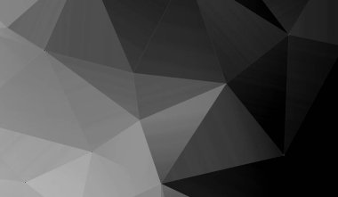 Soyut beyaz ve gri çokgen üçgen gradyan arkaplan. 3d resimleme.