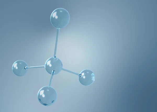 Molecule Atom Clean Structure Background Science Chemistry Biotechnology Inglés Ilustración —  Fotos de Stock
