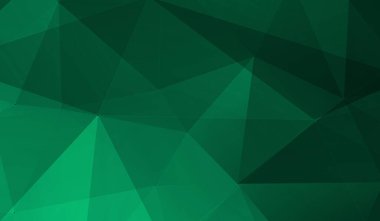 Yeşil eğimli Soyut Üçgen Arkaplan. Üç boyutlu üçgenler. Modern Duvar Kağıdı. 