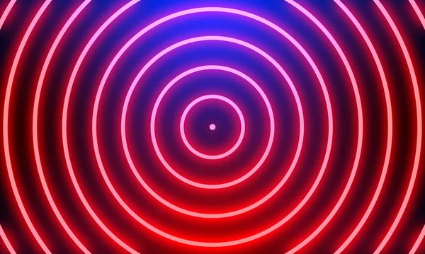 Abstract Red Neon Light Circles Background — Stock Photo, Image