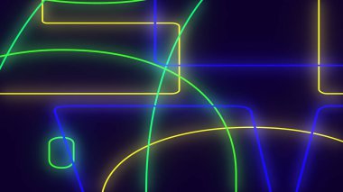 Soyut koyu renkli neon ışıklı gradyan arkaplan 33d çizim.