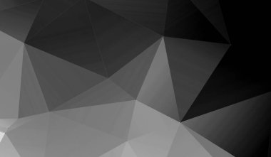 Soyut beyaz ve gri çokgen üçgen gradyan arkaplan. 3d resimleme.