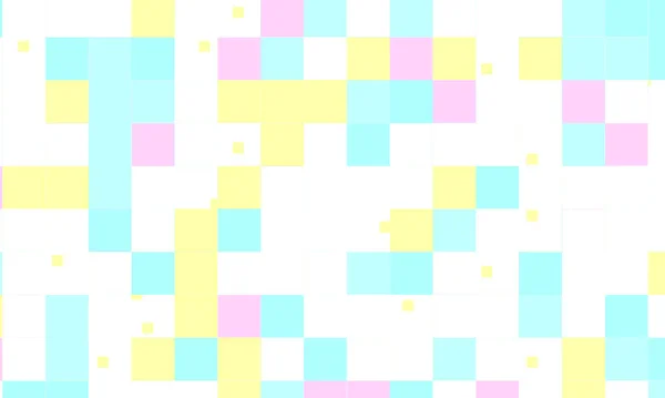 Abstract Vierkant Pixel Mozaïek Kleurrijke Achtergrond Geometrisch Naadloos Patroon Pastelkleuren — Stockfoto