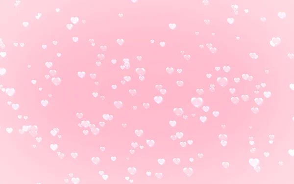 Coração Branco Dia Dos Namorados Abstrato Fundo Rosa — Fotografia de Stock