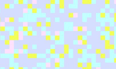 Soyut kare piksel mozaik renkli arka plan geometrik renksiz desen pastel renklerde. 8 bit