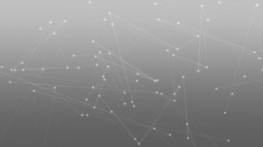 Soyut teknoloji ve bilim çokgeni düşük poligonal arkaplan nokta ve çizgilerle ton grisi.