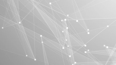 Soyut teknoloji ve bilim çokgeni düşük poligonal arkaplan nokta ve çizgilerle ton grisi.