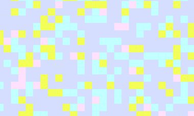 Soyut kare piksel mozaik renkli arka plan geometrik renksiz desen pastel renklerde. 8 bit