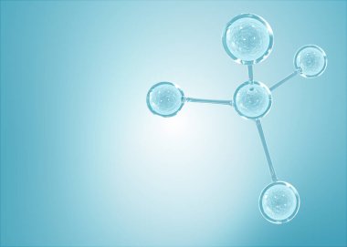Bilim, kimya ve biyoteknoloji için molekül ya da atom temizliği. Soyut grafik illüstrasyon bilimi tıbbi arka plan 3D görüntüleme.