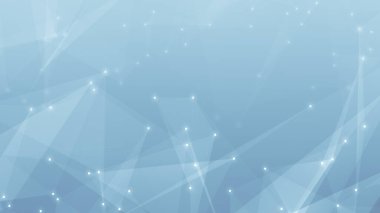 Soyut teknoloji ve bilim çokgen uzay düşük poligonal arkaplan noktalar ve çizgiler birleştiren mavi tonlu gri.