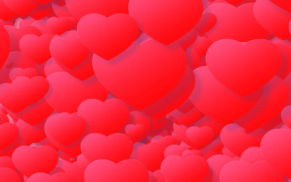 Červené Růžové Srdce Stylu Papírového Umění Valentýn Abstraktní Pozadí — Stock fotografie