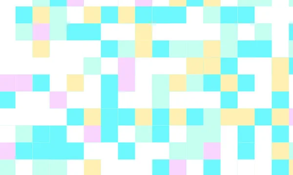 Abstract Vierkant Pixel Mozaïek Kleurrijke Achtergrond Geometrisch Naadloos Patroon Pastelkleuren — Stockfoto
