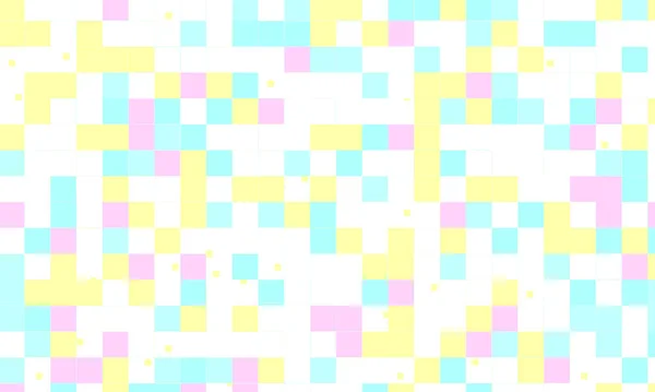 Abstract Vierkant Pixel Mozaïek Kleurrijke Achtergrond Geometrisch Naadloos Patroon Pastelkleuren — Stockfoto