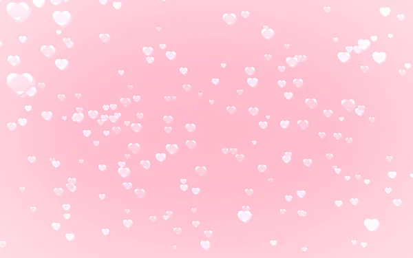 Fehér Szív Valentin Nap Elvont Rózsaszín Háttér — Stock Fotó
