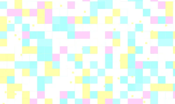 추상적 네모난 화소는 파스텔 빛깔의 기하학적 실없는 무늬를 모자이크로 만들어 — 스톡 사진
