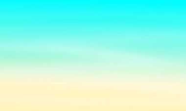 Mavi deniz ve sarı kum gradyan arka plan. Kumsal. Soyut suluboya arkaplanı