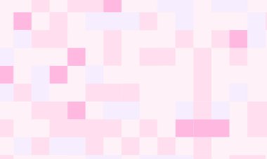Soyut kare pikselli mozaik pembe arka plan geometrik dikişsiz desen Pastel renklerle. 8 bit