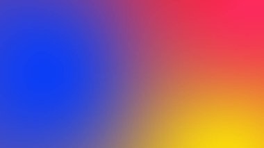 Soyut eğimli kırmızı sarı ve mavi yumuşak renkli arkaplan. Mobil uygulama için modern yatay tasarım.