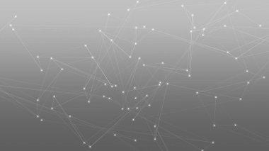 Soyut teknoloji ve bilim çokgeni düşük poligonal arkaplan nokta ve çizgilerle ton grisi.