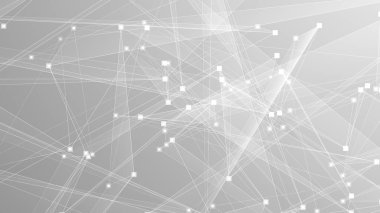 Soyut teknoloji ve bilim çokgeni düşük poligonal arkaplan nokta ve çizgilerle ton grisi.