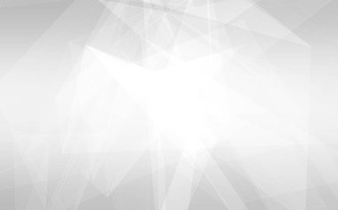 Soyut beyaz ve gri çokgen üçgen desenli arka plan. 3d resimleme