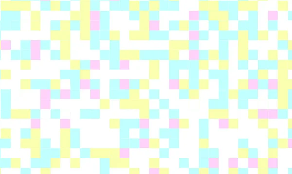 Abstract Vierkant Pixel Mozaïek Kleurrijke Achtergrond Geometrisch Naadloos Patroon Pastelkleuren — Stockfoto