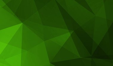 Yeşil eğimli Soyut Üçgen Arkaplan. Üç boyutlu üçgenler. Modern Duvar Kağıdı. 