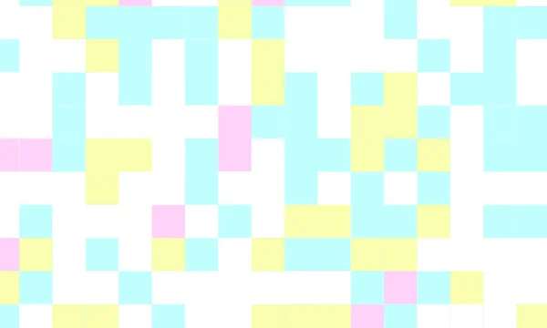 Abstract Vierkant Pixel Mozaïek Kleurrijke Achtergrond Geometrisch Naadloos Patroon Pastelkleuren — Stockfoto