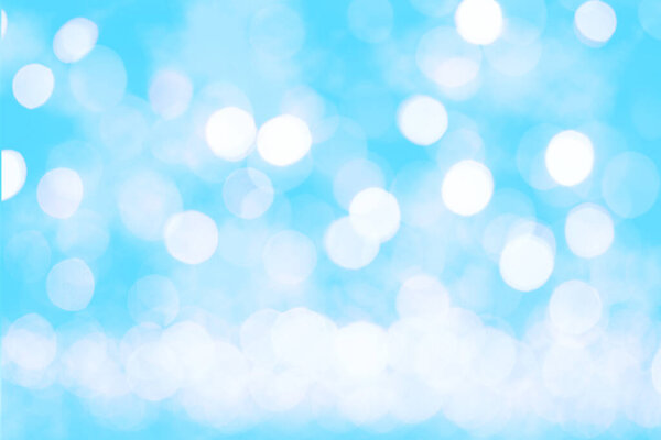 синий абстрактный фон с боке огни для фона и обои Рождество.