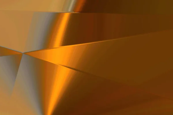 滑らかな曲線を持つ黄金の抽象的な現代的な背景テキストのためのテンプレート カードやバナーのための反射 空白のスペース 3Dレンダリング図 — ストック写真