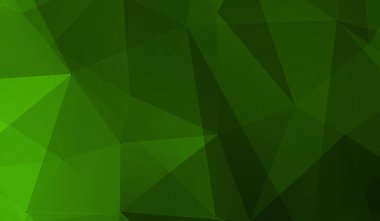 Yeşil eğimli Soyut Üçgen Arkaplan. Üç boyutlu üçgenler. Modern Duvar Kağıdı. 