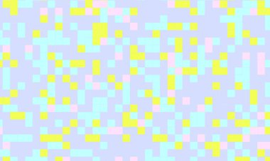Soyut kare piksel mozaik renkli arka plan geometrik renksiz desen pastel renklerde. 8 bit