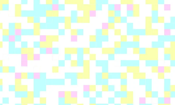 Abstract Vierkant Pixel Mozaïek Kleurrijke Achtergrond Geometrisch Naadloos Patroon Pastelkleuren — Stockfoto