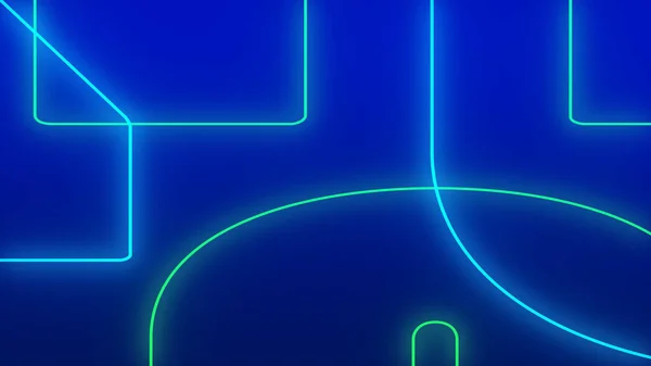 Abstract Donkerblauw Groen Paars Neon Lichtverloop Achtergrond Illustratie Weergeven — Stockfoto