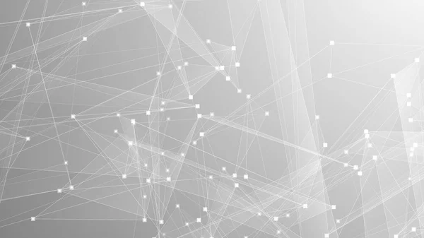 Soyut teknoloji ve bilim çokgeni düşük poligonal arkaplan nokta ve çizgilerle ton grisi.