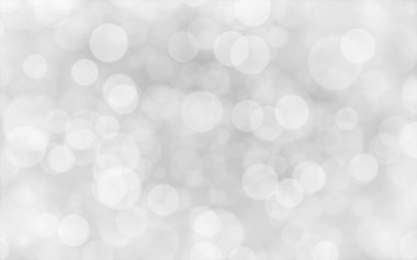 Beyaz ve gümüş soyut arkaplan arkaplan ve duvar kâğıdı Noel için bokeh ışıkları ile bulanık.