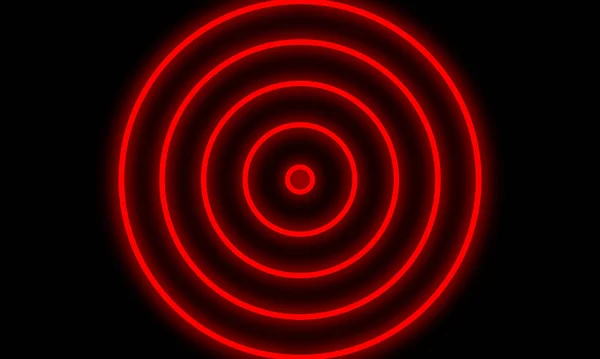 Abstract Red Neon Light Circles Background — Stock Photo, Image
