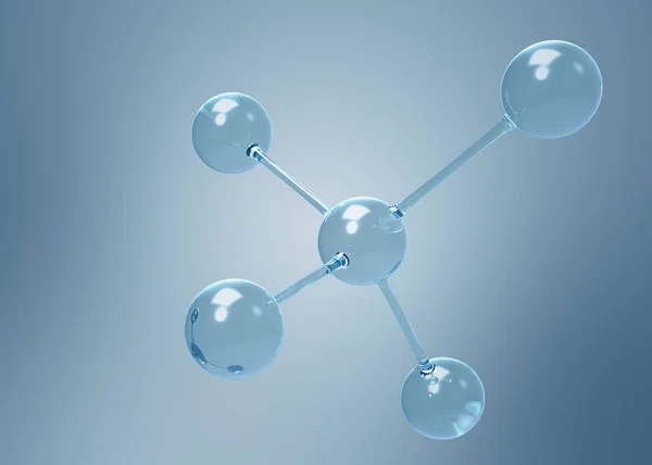 Molecule Atom Clean Structure Background Science Chemistry Biotechnology Inglés Ilustración —  Fotos de Stock