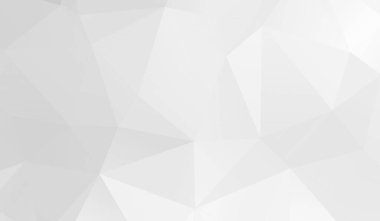 Soyut beyaz ve gri çokgen üçgen desenli arkaplan. 3d resimleme.