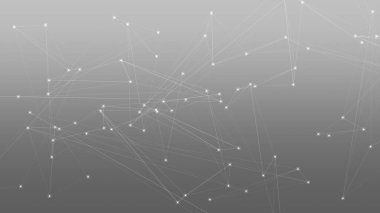 Soyut teknoloji ve bilim çokgeni düşük poligonal arkaplan nokta ve çizgilerle ton grisi.