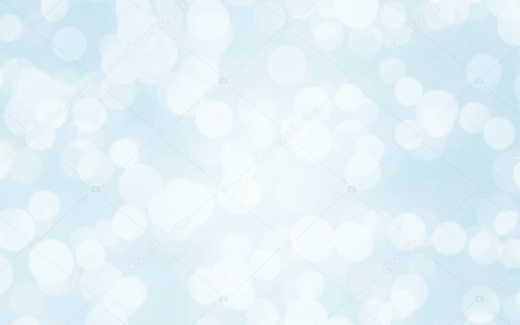 Blue white luxury focus blur background. Abstract bokeh soft light gradient for background and wallpaper Christmas.