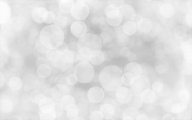 Beyaz ve gümüş soyut arkaplan arkaplan ve duvar kâğıdı Noel için bokeh ışıkları ile bulanık.