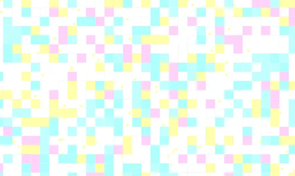 Абстрактний Квадратний Піксель Мозаїки Барвистий Фон Геометричний Безшовний Візерунок Пастельних — стокове фото