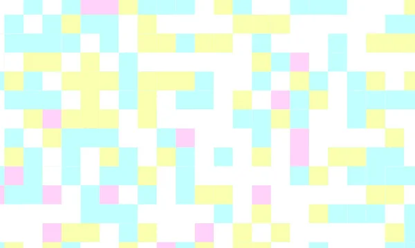 Absztrakt Négyzet Pixel Mozaik Színes Háttér Geometriai Zökkenőmentes Minta Pasztell — Stock Fotó