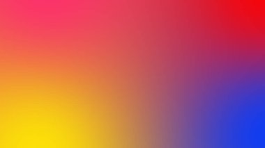 Soyut eğimli kırmızı sarı ve mavi yumuşak renkli arkaplan. Mobil uygulama için modern yatay tasarım.