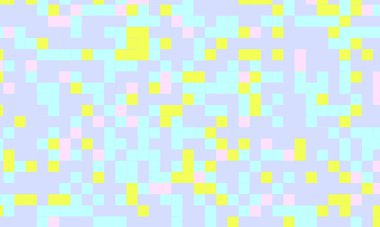 Soyut kare piksel mozaik renkli arka plan geometrik renksiz desen pastel renklerde. 8 bit