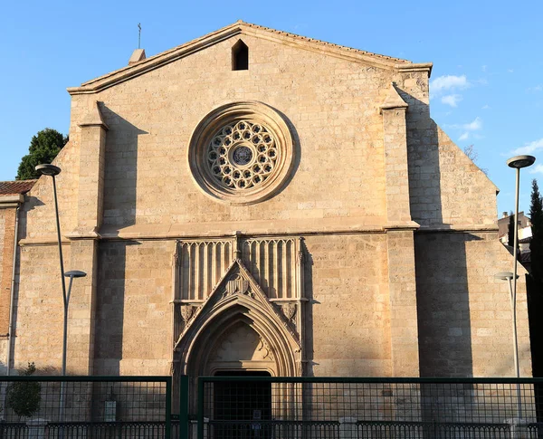 Fasáda Portikus Kostela San Francisco Gotická Budova Století Terueli — Stock fotografie