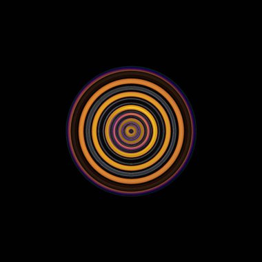 Siyah zemin üzerinde soyut teknoloji çemberleri