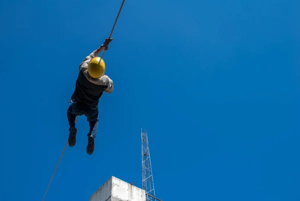 Treinamento Bombeiro Fio — Fotografia de Stock